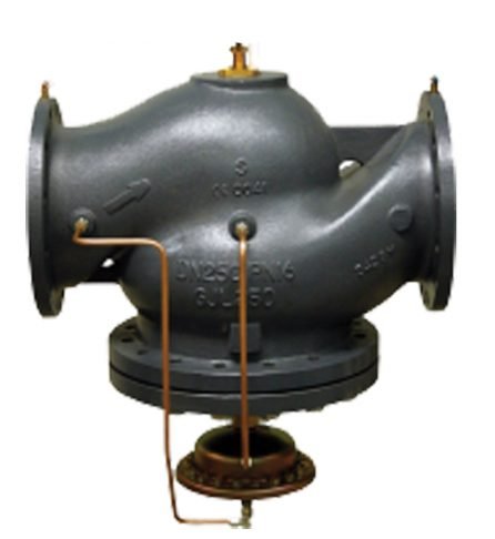 Danfoss ABQM large cast iron flanged pressure independent control valve with copper pilot tubing
