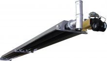 Schwank Infraschwank gas-fired infrared tube heater with burner unit for industrial ceiling mounting