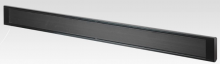 Schwank black infrared terrace heater, slim long-profile panel for wall or ceiling mounting
