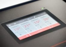 Schwank ThermoControl touchscreen panel displaying multiple heating zone temperatures